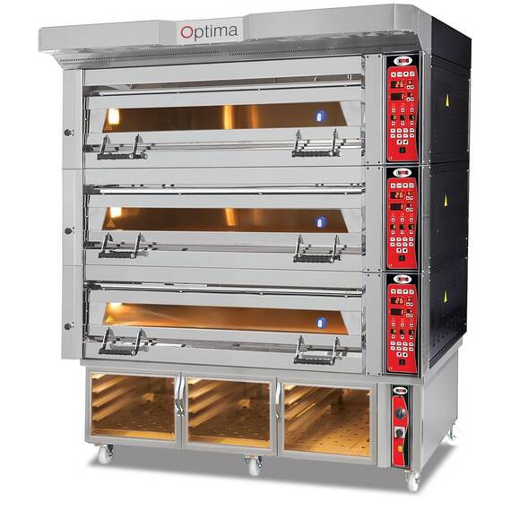 GMG Bäckerei- & Konditoreiofen PB3M-128 mit 3 Backkammern, 3 Gärkammern und Vollschamott