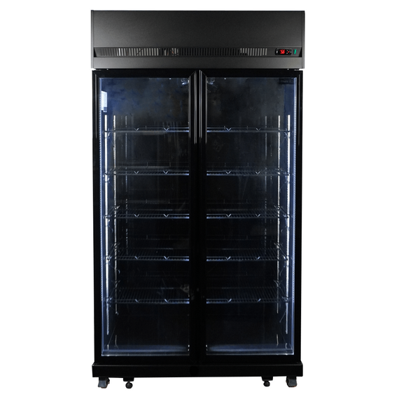 Combisteel Kühlschrank 2 Glastüren Schwarz Irm-770 Bl, Bild 5