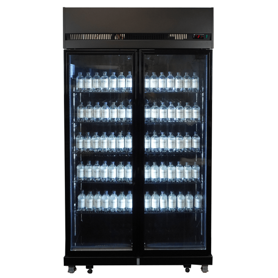 Combisteel Kühlschrank 2 Glastüren Schwarz Irm-770 Bl, Bild 2