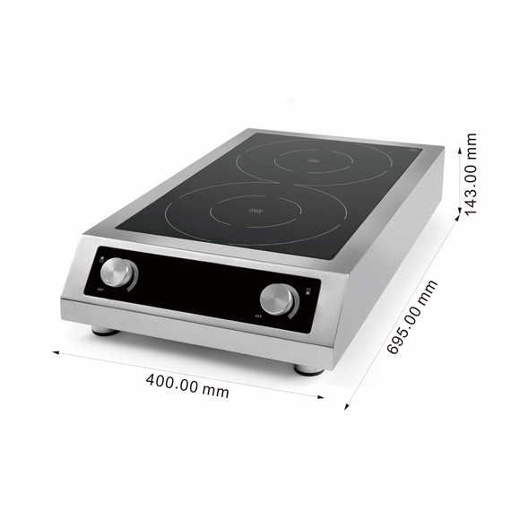 Combisteel Tischmodell Induktionsherd 2 Zonen  Nur für Induktionspfannen Geeignet, Bild 8
