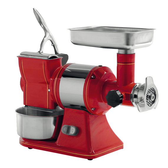 Prismafood Fleischwolf/Käsereibe-Kombi retro - Gusseisenmahlgruppe - Produktion FW: 200 kg/Std - KR: 50 kg/Std