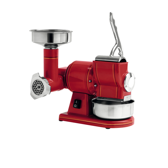 Prismafood Fleischwolf/Käsereibe-Kombi retro - Aluminiummahlgruppe - Produktion FW: 50 kg/Std - KR: 30 kg/Std