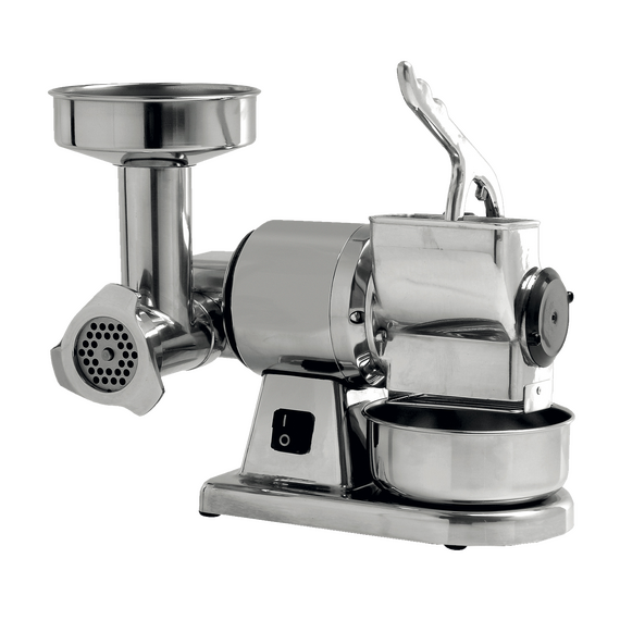 Prismafood Fleischwolf/Käsereibe-Kombi - Edelstahlmahlgruppe - Produktion FW: 30 kg/Std - KR: 30 kg/Std