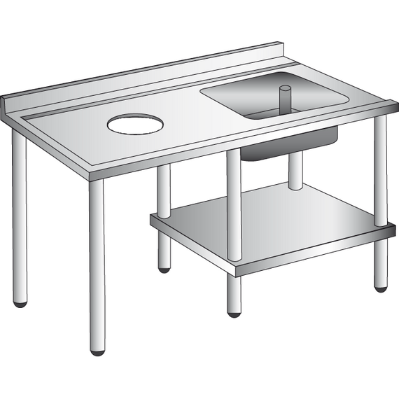 Prismafood Zulauftisch (BxTxH): 120 x 77 x 85 cm