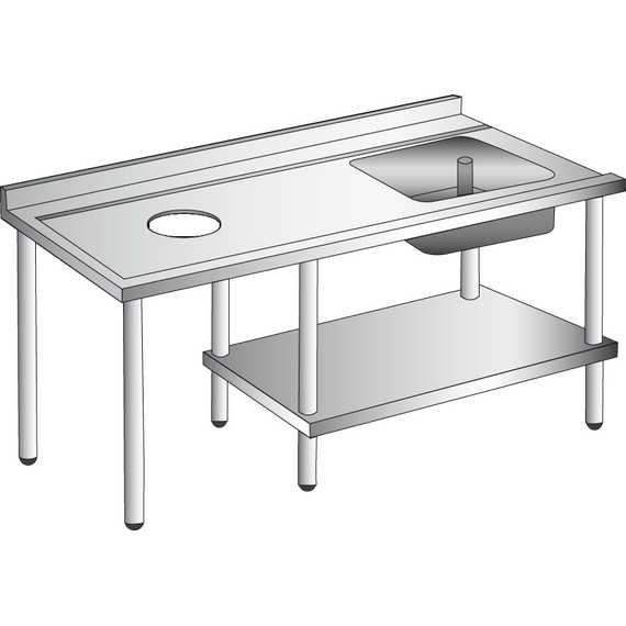 Prismafood Zulauftisch (BxTxH): 180 x 77 x 85 cm