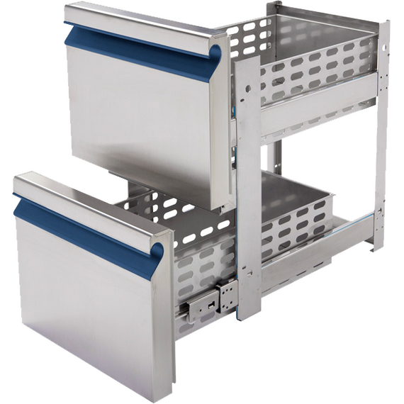 Prismafood Schubladenblock 2x 1/2 (BxTxH): 43 x 62,5 x 68,5 cm