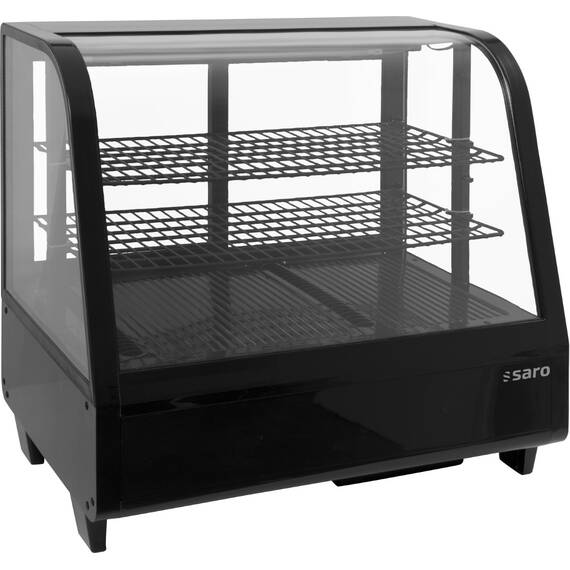 SARO Kühlvitrine, 100 Liter KATRIN schwarz, Farbe: Schwarz