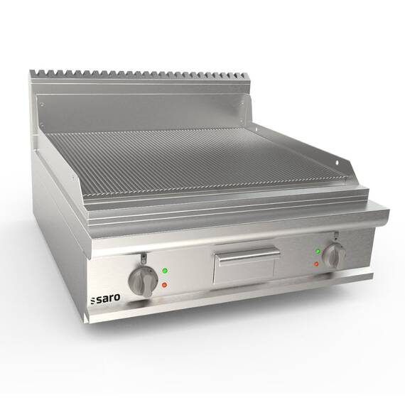 SARO Elektrogriddleplatte 800mm breit Tisch gerillt LQ