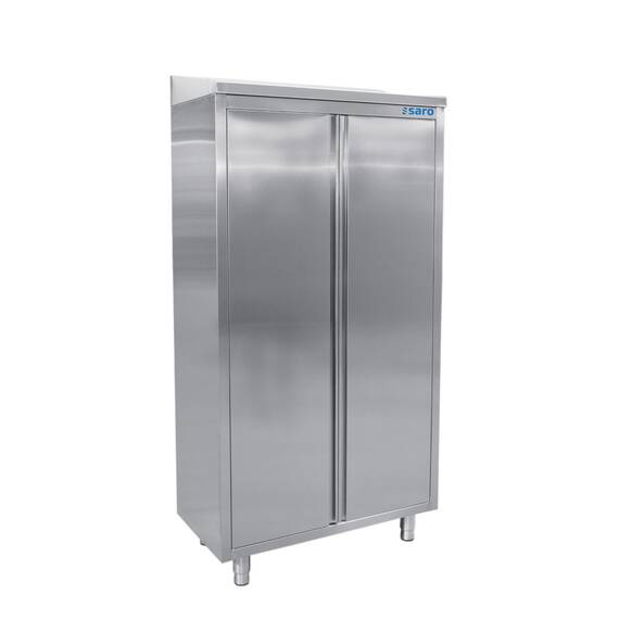 SARO Edelstahlhochschrank 2 Schiebetüren 1000mm