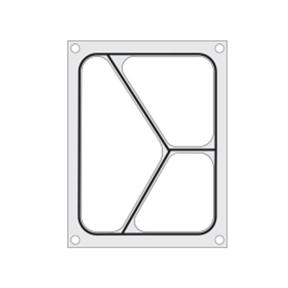 Hendi Matrize für Versiegelungsmaschine, ein dreiteiliger Behälter (227x178 mm), Ausführung: ein dreiteiliger Behälter (227x178 mm)