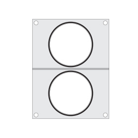 Hendi Matrize für Versiegelungsmaschine, zwei runde Behälter (ø115 mm), Ausführung: zwei runde Behälter (ø115 mm)