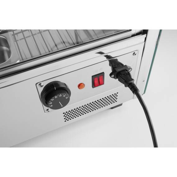 Hendi Warmhaltevitrine mit 3 Auslagen, 120 Liter, Inhalt: 120 Liter, Bild 8