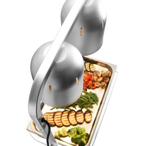 Hendi Wärmebrücke mit 2 Infrarotlampen, Silber, Farbe: Silber, Bild 4