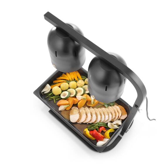 Hendi Wärmebrücke mit 2 Infrarotlampen, Silber, Farbe: Silber, Bild 3