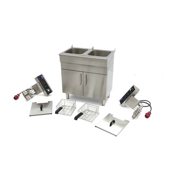 Maxima Elektro Fritteuse 2 x 16 Liter mit Ablasshahn, Bild 6