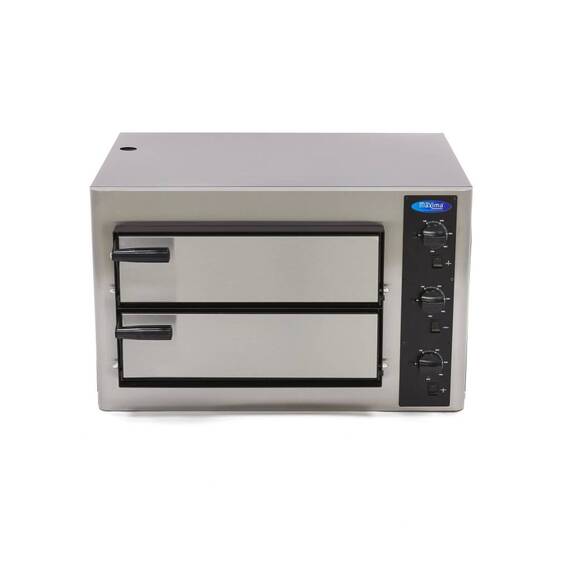 Maxima Deluxe Pizzaofen 4 + 4 x 25 cm 400V