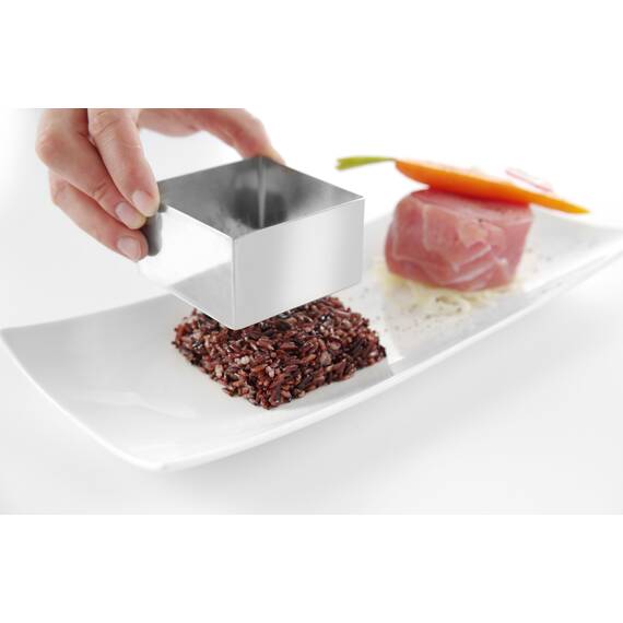 Hendi Speiseringe und Stampfer, quadratisch 65x65x(H)45 mm, Größe: 65x65x(H)45 mm