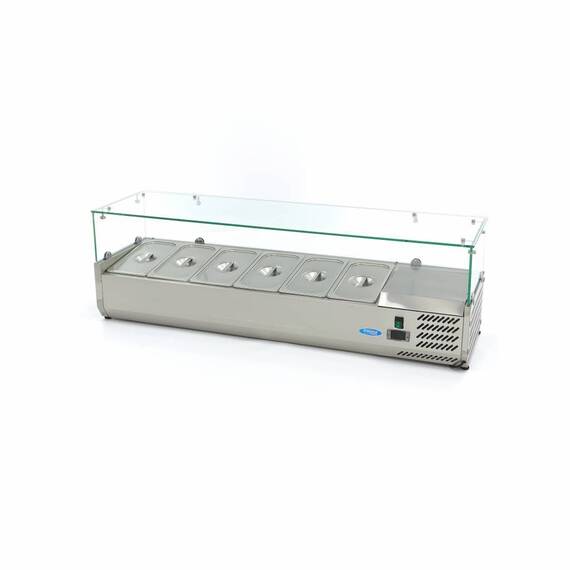 Maxima Aufsatzkühlvitrine 140 cm - 6x 1/3 GN