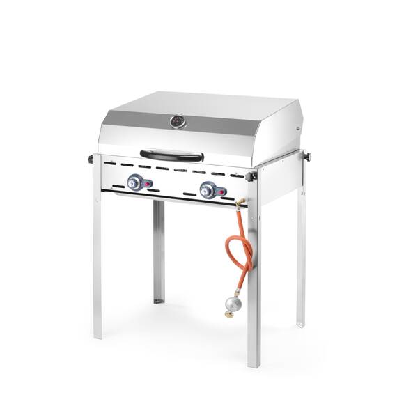 Hendi Grillsystem Green Fire 2 Brenner mit 2 Edelstahl Grillroste Gastronorm 1/1 740x612x(H)825 mm, Ausführung: 2 Edelstahl Grillroste Gastronorm 1/1, Bild 13