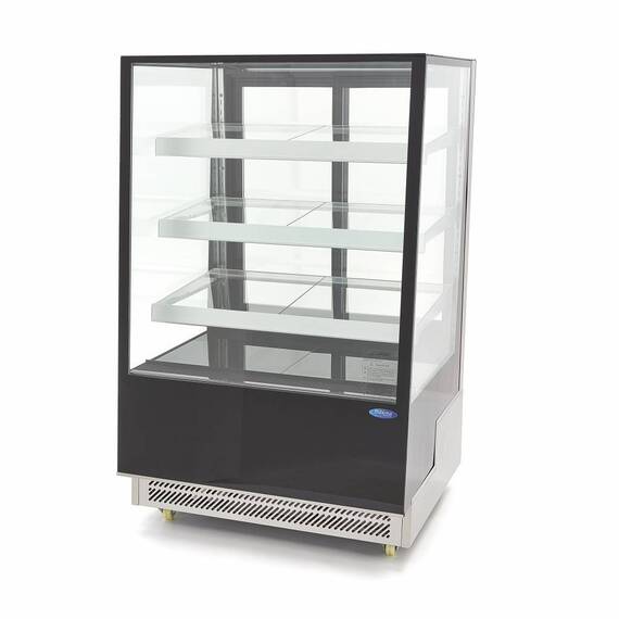 Maxima Deluxe Kühlvitrine / Bäckereivitrine 400L Schwarz, Inhalt: 400 Liter
