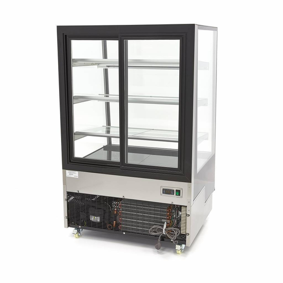 Maxima Deluxe Kühlvitrine / Bäckereivitrine 500L Schwarz, Inhalt: 500 Liter, Bild 4