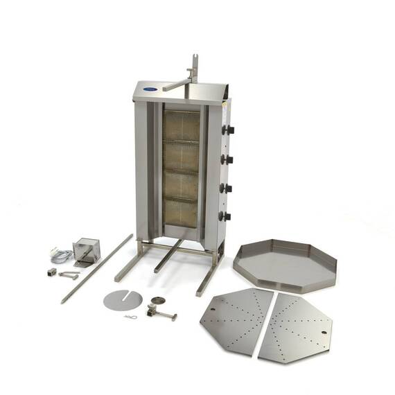 Maxima Gas Dönergrill mit 4 Brenner - Motor oben, Ausführung: 4 Brenner, Bild 5