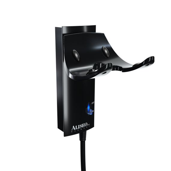 Aliseo Hotel Haartrockner Black Mambo 1875 mit Gabel-Wandhalterung, Ausführung: mit EU-Stecker, Wandhalterung: Mit Gabel-Wandhalterung, Bild 2