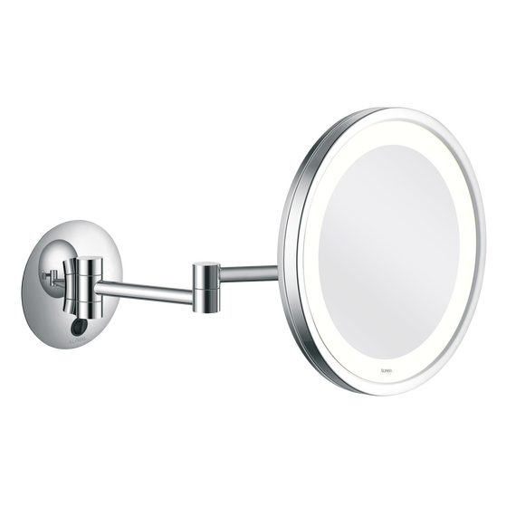 Aliseo LED City Light Kosmetikspiegel mit Doppel-Schwenkarm, Farbe: Chrom, Variante: Doppel-Schwenkarm