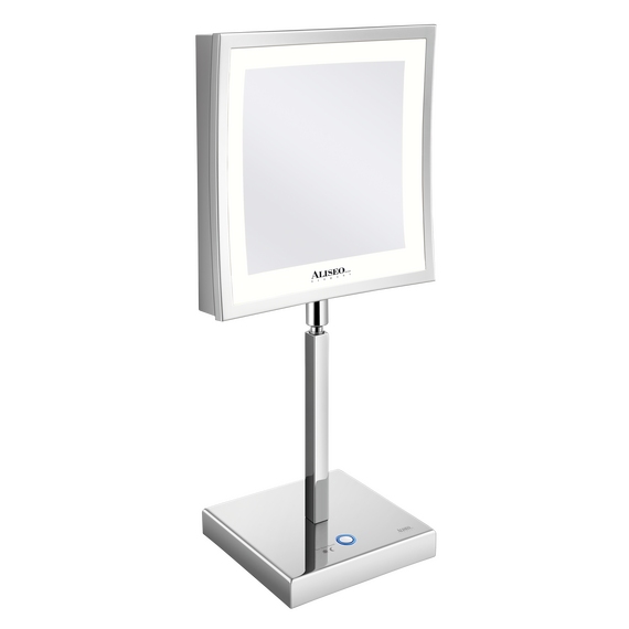 Aliseo LED Cubik T3 Kosmetikspiegel Standmodell mit UK-Stecker, Ausführung: mit UK-Stecker, Variante: Standmodell