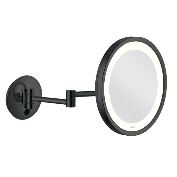 Aliseo LED City Light Kosmetikspiegel mit Doppel-Schwenkarm - Schwarz, Farbe: Schwarz, Variante: Doppel-Schwenkarm