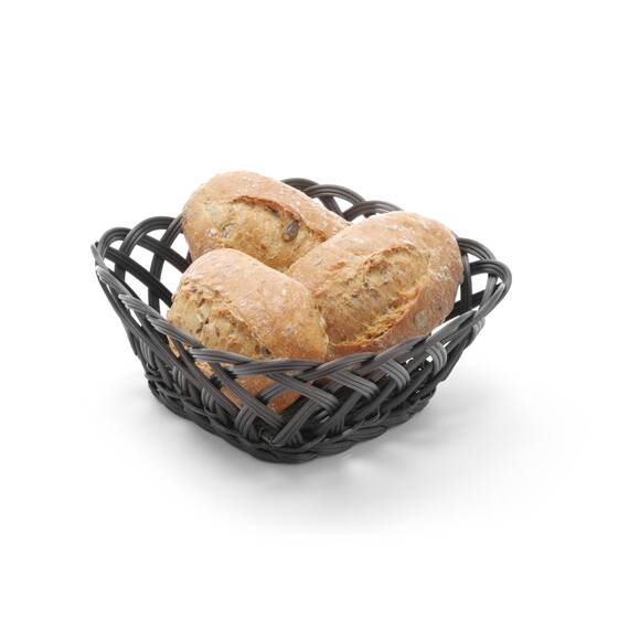 Hendi Körbe mit gewebten Rand, rechteckig 225x150x(H)65 mm, Größe: 225x150x(H)65 mm, Bild 2