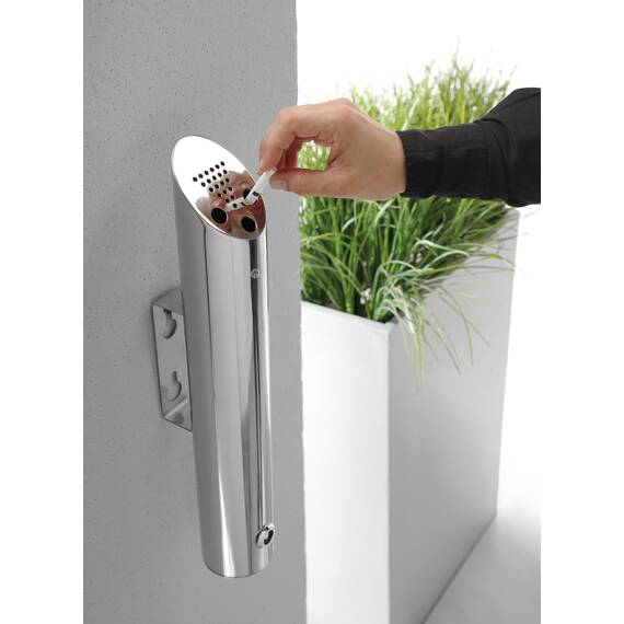 Hendi Aschenbecher zur Wandmontage ø75x(H)460 mm, Bild 2