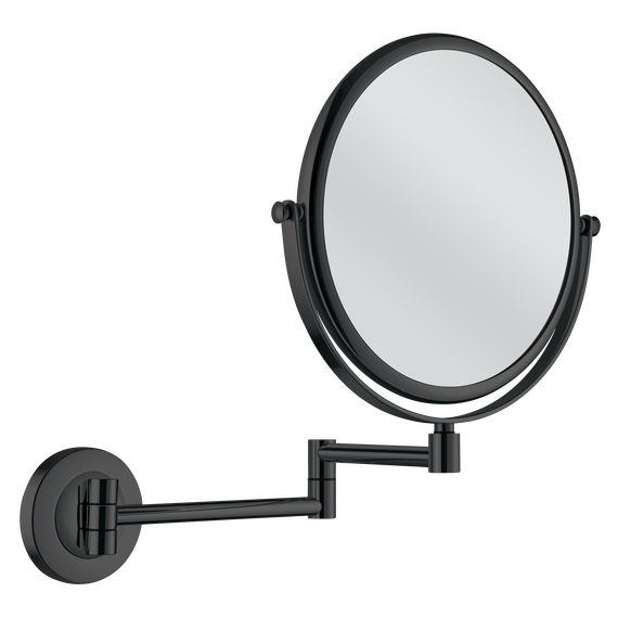 Aliseo Concierge Collection Kosmetikspiegel mit Doppel-Schwenkarm - Schwarz, Farbe: Schwarz, Variante: Doppel-Schwenkarm, Durchmesser: ø200 mm