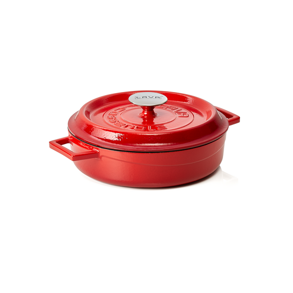 WAS Germany Bräter Gusseisen rot