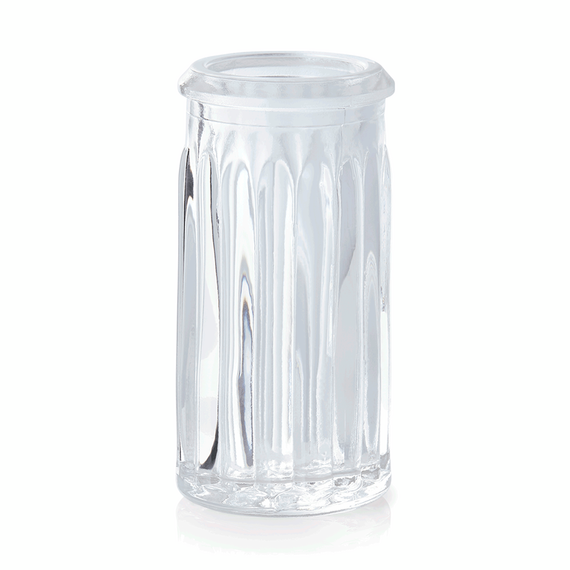 WAS Germany Ersatzzahnstocherglas Edelstahl, Glas / Opal-/Hartglas 