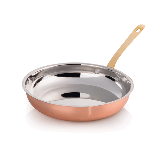 WAS Germany Flambierpfanne Chromnickelstahl, Messing 