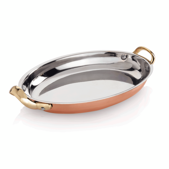 WAS Germany Servierpfanne Chromnickelstahl, Messing 