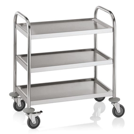 WAS Germany Servierwagen Edelstahl 