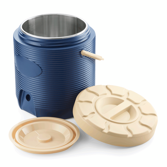 WAS Germany Thermospeisetransportbehälter Chromnickelstahl, Kunststoff, Polyurethan blau