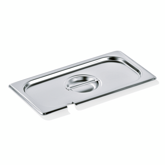 WAS Germany GN Deckel mit Löffelaussparung Chromnickelstahl 18/8 1/3 