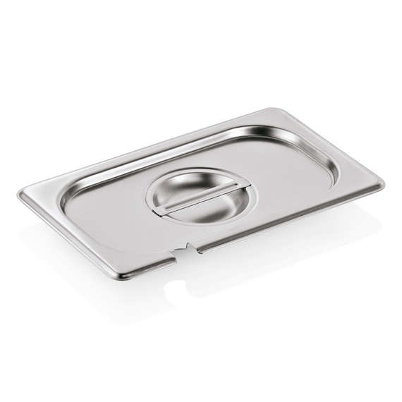 WAS Germany GN Deckel mit Löffelaussparung Chromnickelstahl 18/8 1/4 