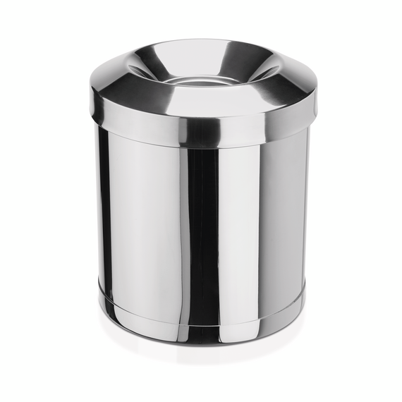 WAS Germany Papierkorb Edelstahl edelstahl