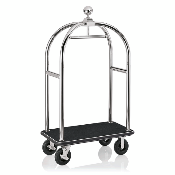 WAS Germany Gepäckwagen Edelstahl schwarz