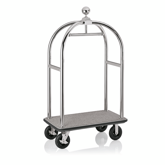 WAS Germany Gepäckwagen Edelstahl grau