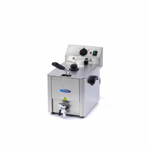 Maxima Fritteuse 1 x 8 Liter mit Ablasshahn, Inhalt: 8 Liter, Bild 2