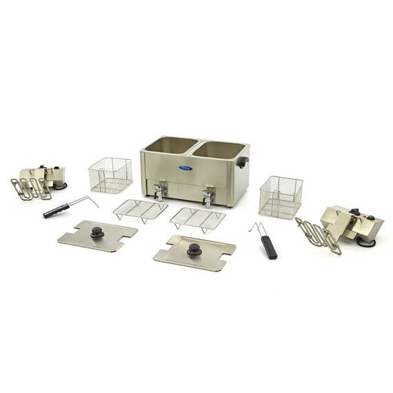 Maxima Fritteuse 2 x 8 Liter mit Ablasshahn, Inhalt: 16 Liter, Bild 5