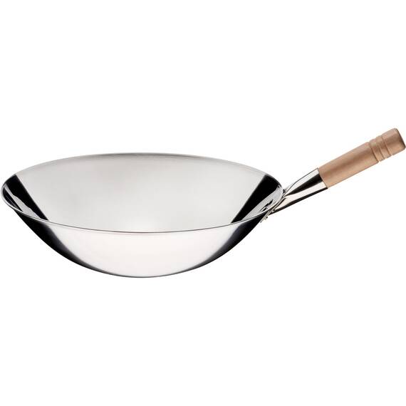 Stalgast Wok aus poliertem Edelstahl, Ø 40 cm