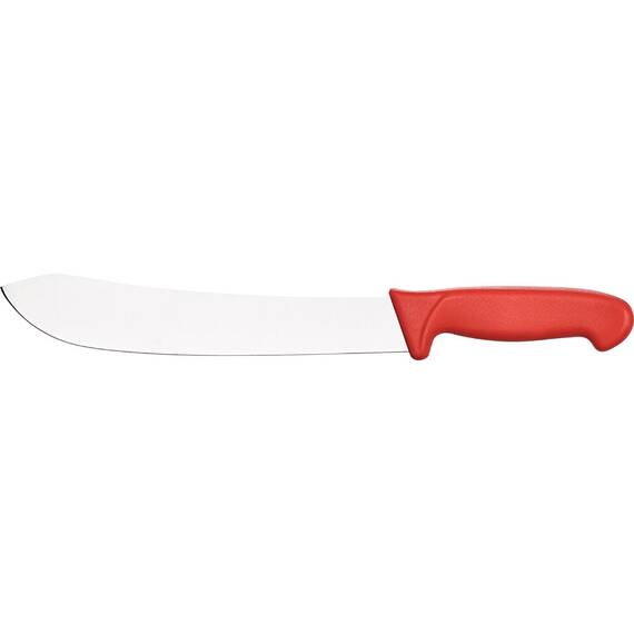 Blockmesser Premium, HACCP, Griff rot, Edelstahlklinge 25 cm