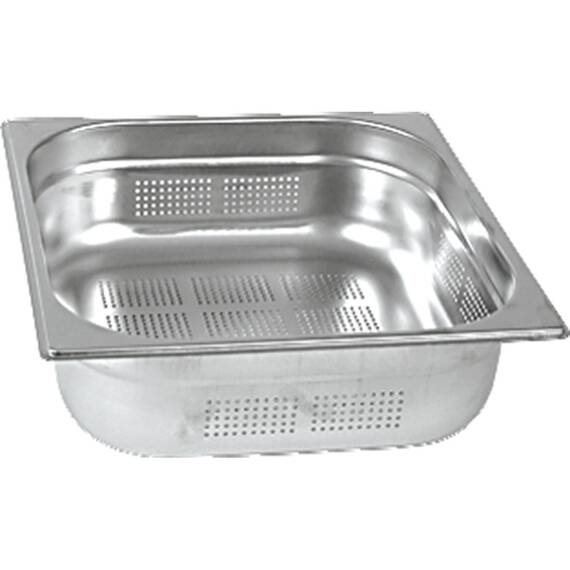 Stalgast Edelstahl Gastronormbehälter Serie STANDARD, GN 2/3 (100mm), perforiert/gelocht