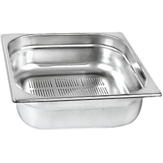 Stalgast Edelstahl Gastronormbehälter Serie STANDARD, GN 2/3 (65mm), perforiert/gelocht